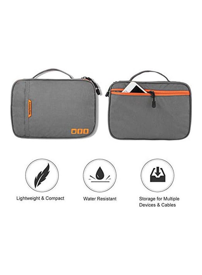 RAG&SAK Double Layer Electronic Accessories Travel Carry Bag Grey - Image 5