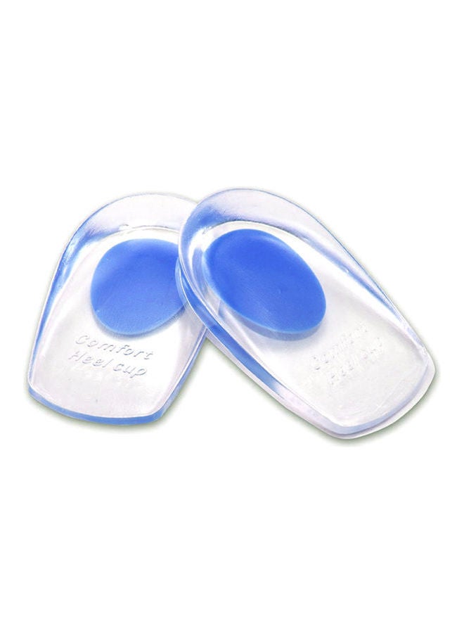 1 Pair Silicone Gel Heel Cups Pads Inserts Blue - Image 1