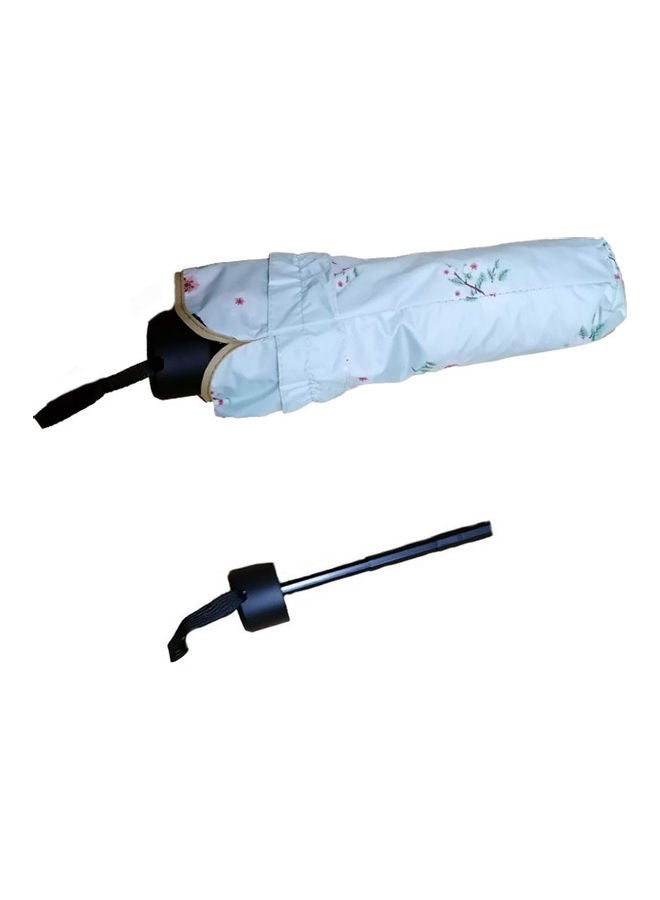 UTEX Foldable Double Usage Lace Edge Floral Umbrella Light Blue - Image 3