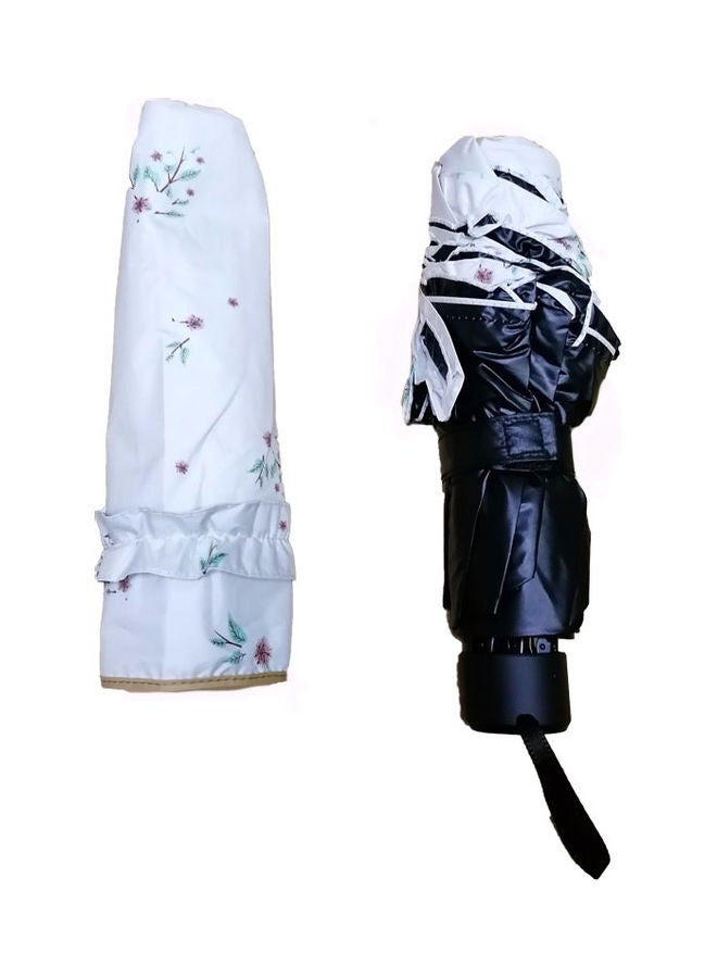 UTEX Foldable Double Usage Lace Edge Floral Umbrella Beige - Image 2