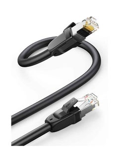 Ethernet Cable CAT 8 40Gbps 2000MHz PoE High-Speed LAN RJ45 Cord S/FTP Pure Copper Network Lead Compatible with Xbox One Switch PS5/4 Mac Modem Router Patch Panel TV -15M Black