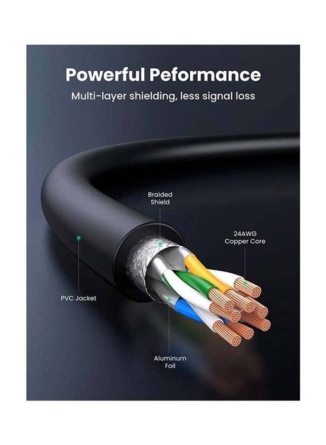 Ugreen - Ethernet Cable CAT 8 40Gbps 2000MHz PoE High-Speed LAN RJ45 Cord S/FTP Pure Copper Network Lead Compatible with Xbox One Switch PS5/4 Mac Modem Router Patch Panel TV -15M Black - Image 1