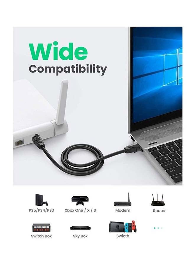Ugreen - Ethernet Cable CAT 8 40Gbps 2000MHz PoE High-Speed LAN RJ45 Cord S/FTP Pure Copper Network Lead Compatible with Xbox One Switch PS5/4 Mac Modem Router Patch Panel TV -15M Black - Image 1