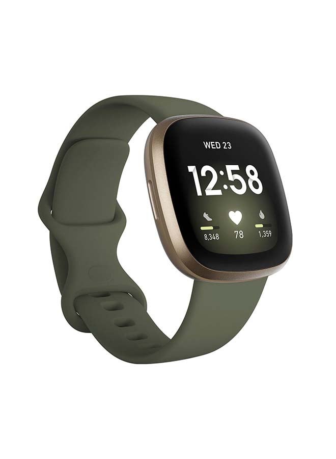 Fitbit Versa 3 Health And Fitness Smartwatch With GPS Olive/Soft Gold ...
