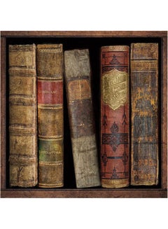 Photo Block Contemporary Books Wall Art Blue/White 23x23cm 