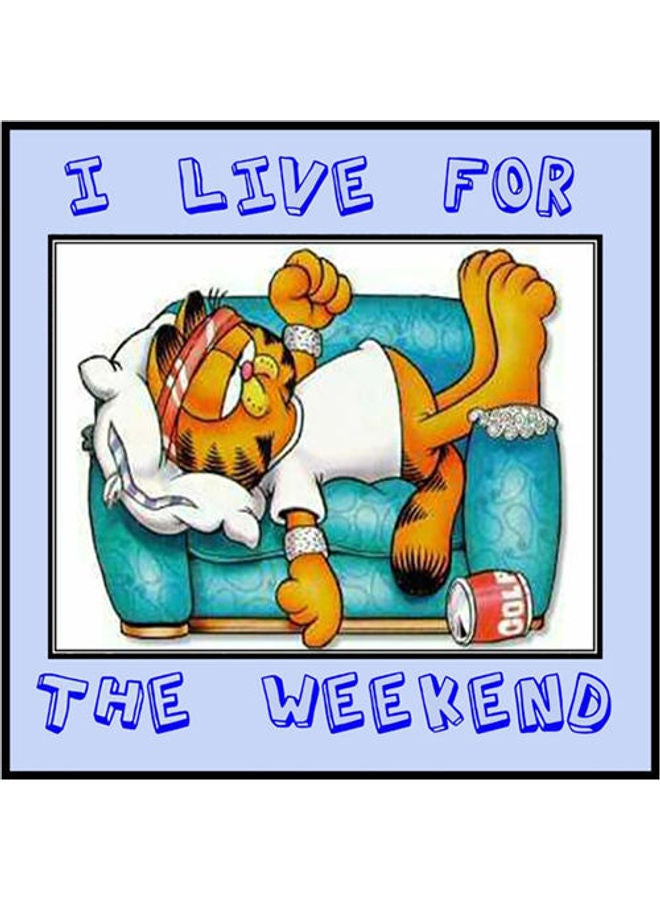 Fun, Weekend Wall Art Blue/White 30x30cm