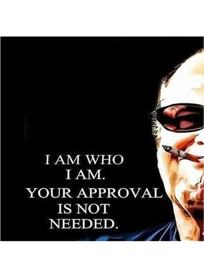 فوتو بلوك لوحة فنية مطبوعة بعبارة تحفيزية أزرق/ أبيض 30x30سم