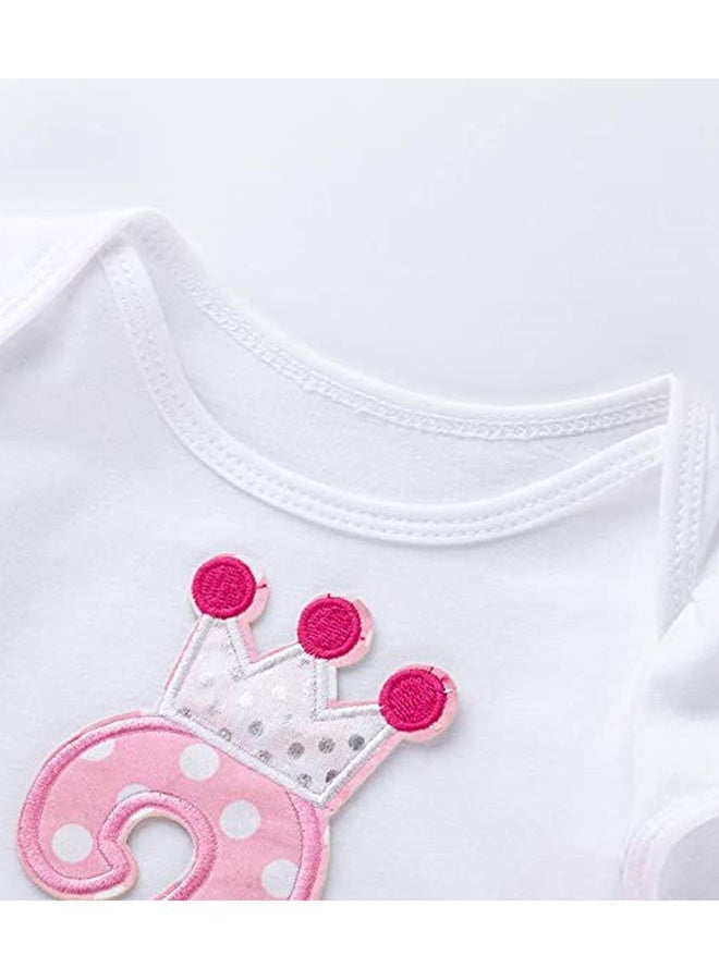 We Happy 3-Piece Second Birthday Princess Party Dress Set Pink/White - Image 4
