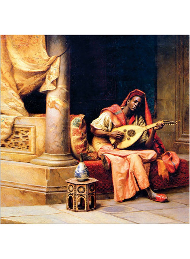 Photo Block Orientalist Wall Art Multicolour 23x23cm 