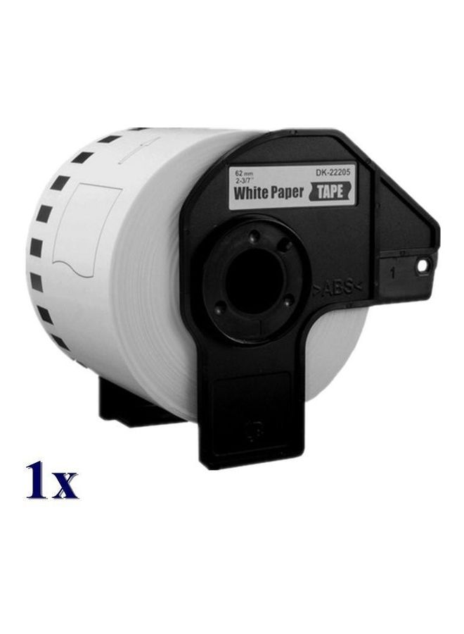 SKY DK22205 Label Roll For Brother QL Printers White