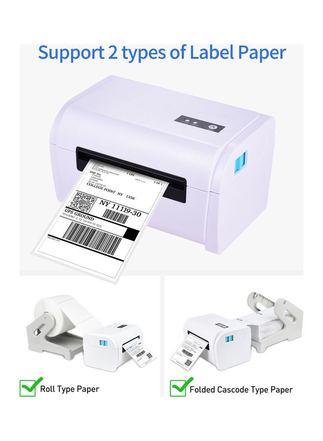 Generic Desktop Thermal Label Printer White  - Image 2