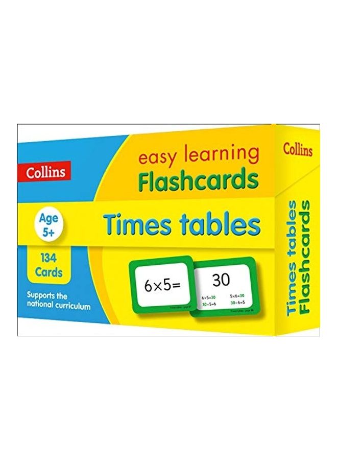 Times Tables Flashcards Hardcover English by Collins Easy Learning - 43252