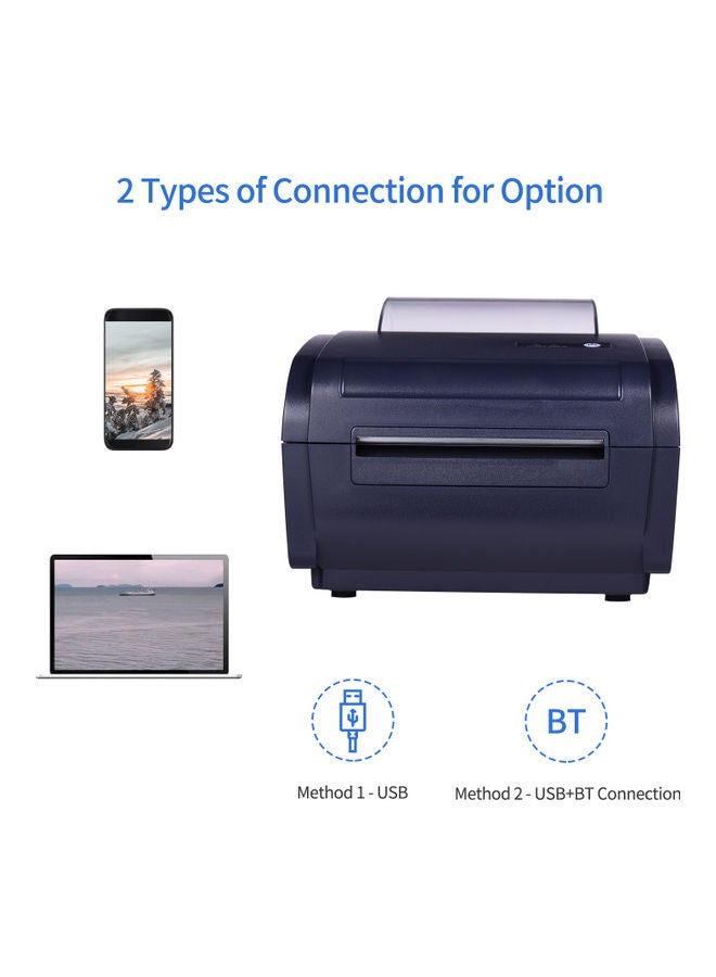 Generic - Desktop Thermal Label Printer Black - Image 1