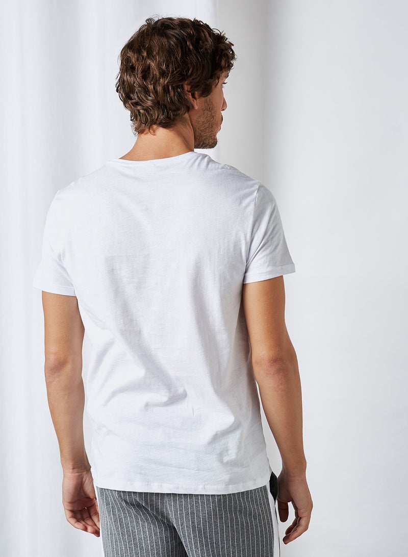 trendyol - Solid Crew Neck T-Shirt (Pack of 2) White/Navy - Image 1