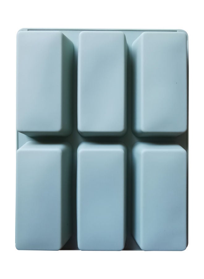 6-Cavity Rectangle Shape Silicone Mould Light Blue 27 x 21cm - Image 2