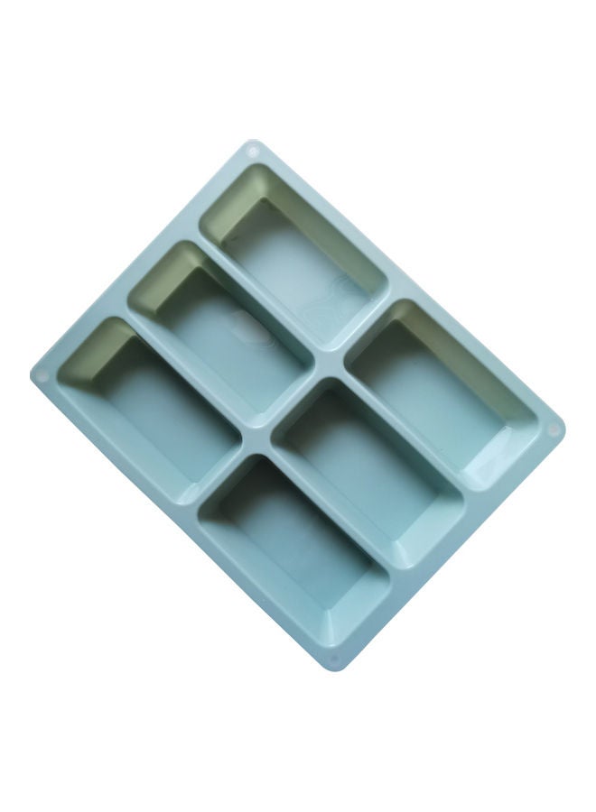 6-Cavity Rectangle Shape Silicone Mould Light Blue 27 x 21cm - Image 4
