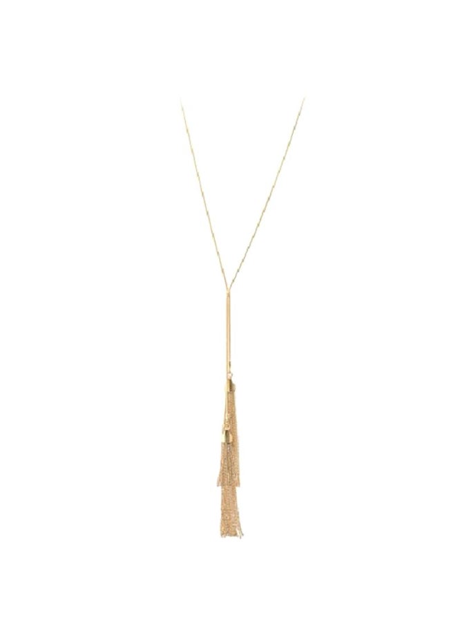 Spinning Daisy Double Fringe End Statement Simple Y Necklace - v1620578193/N21638932A_1