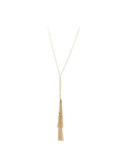 SpinningDaisy Spinning Daisy Double Fringe End Statement Simple Y Necklace  - Image 1