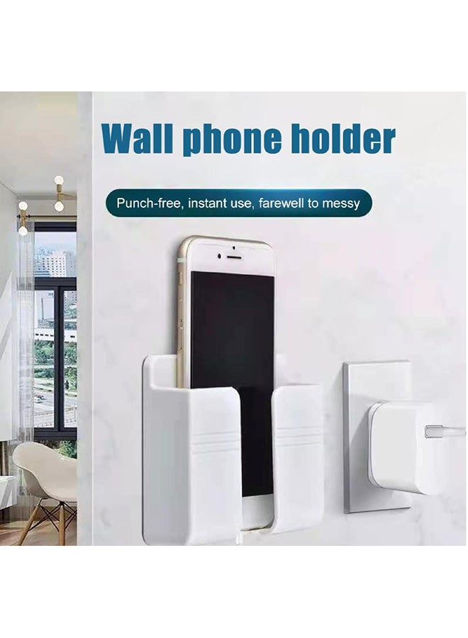 Generic - Self Adhesive Wall Mounted Mobile Phone Holder White - Image 1