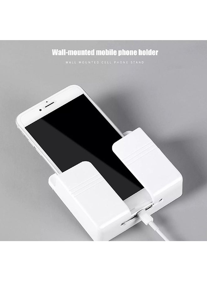 Generic - Self Adhesive Wall Mounted Mobile Phone Holder White - Image 1