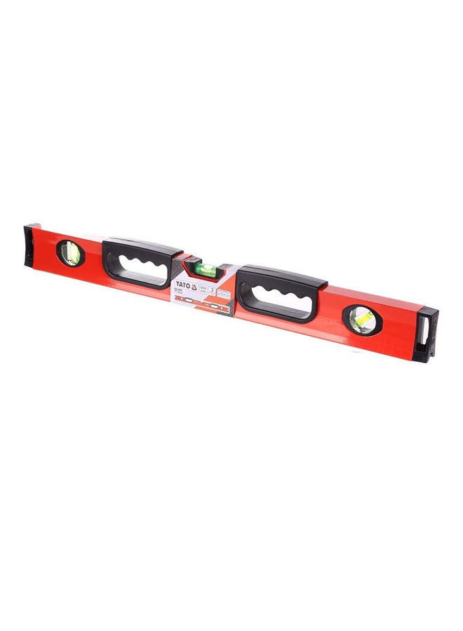 Yato Professional Spirit Level With Three Vials Non-Magnetic Measuring Tool Red/Black 600mm  - Image 1