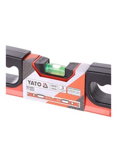 Yato Professional Spirit Level With Three Vials Non-Magnetic Measuring Tool Red/Black 600mm  - Image 2