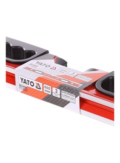 Yato Professional Spirit Level With Three Vials Non-Magnetic Measuring Tool Red/Black 600mm  - Image 3