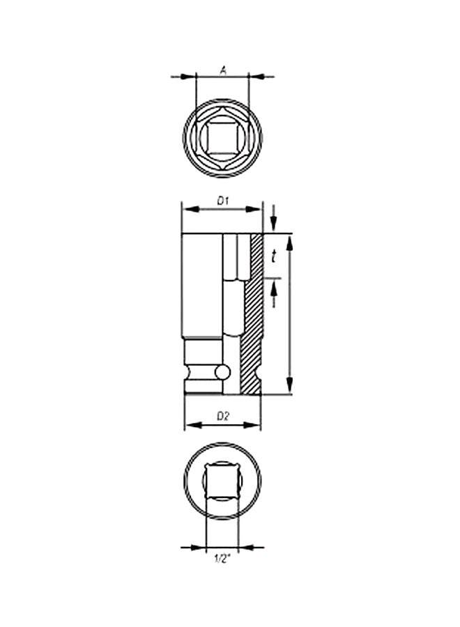 Yato Hexagonal Deep Impact Socket Black - Image 2