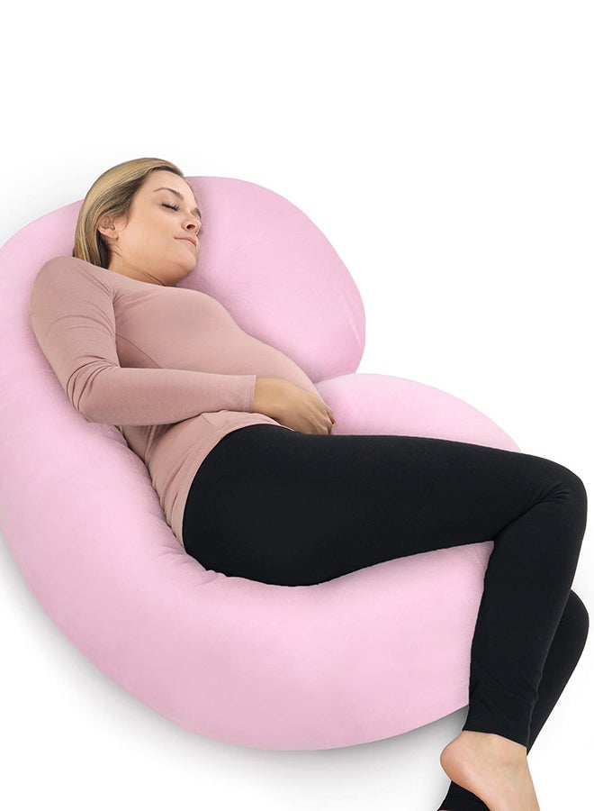 PharMeDoc C Shape Pregnancy Pillow - Light Pink  - Image 2