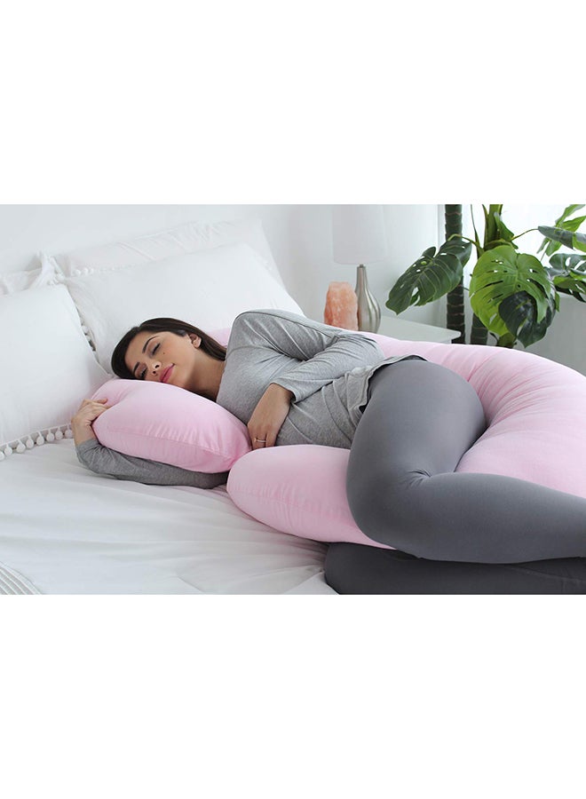 PharMeDoc C Shape Pregnancy Pillow - Light Pink  - Image 3