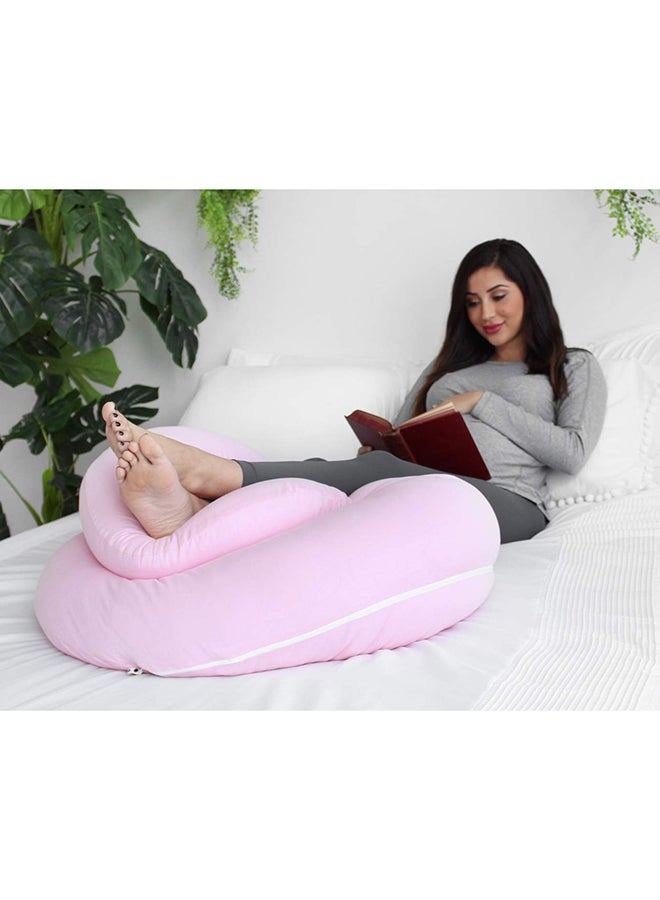 PharMeDoc C Shape Pregnancy Pillow - Light Pink  - Image 4