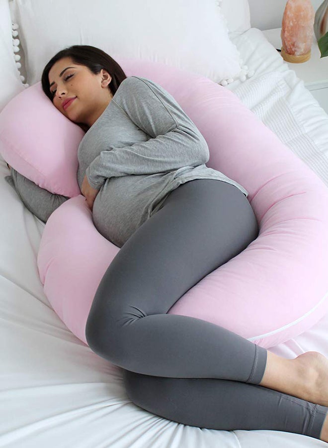 PharMeDoc C Shape Pregnancy Pillow - Light Pink  - Image 5