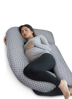 U Shape Pregnancy Poly Pillow Stars - Grey - v1620627077/N46330991A_2