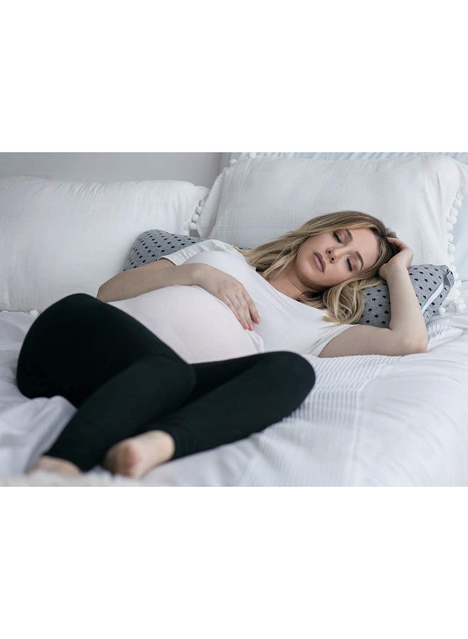 PharMeDoc - U Shape Pregnancy Poly Pillow Stars - Grey - Image 1