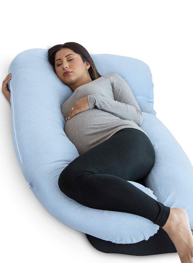 PharMeDoc U-Shape Pregnancy Poly Pillow - Light Blue  - Image 2