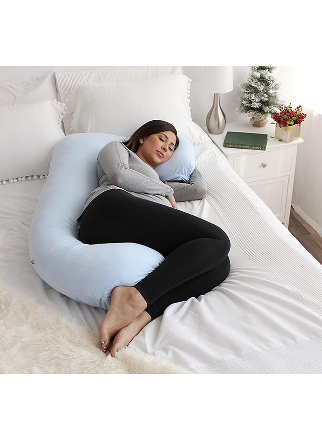 PharMeDoc U-Shape Pregnancy Poly Pillow - Light Blue  - Image 4