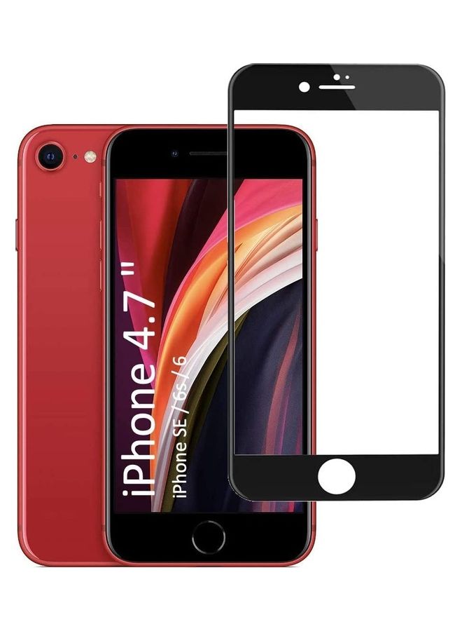 ICS 9H 5D Curve Screen Protector For iPhone SE 2020 Black/Clear - Image 1