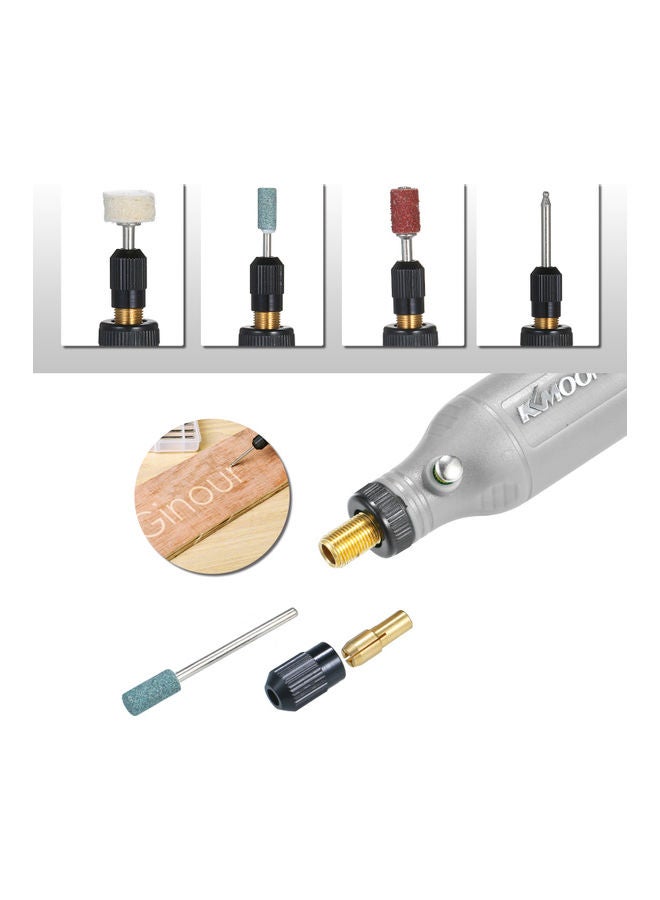 KKmoon 5 Speed Mini Electric Grinder Tool Set Grey 21x5.5x7cm - Image 3