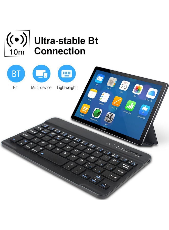 Generic - Ultra-Slim Portable Wireless Bluetooth Keyboard with Mouse Black - Image 1
