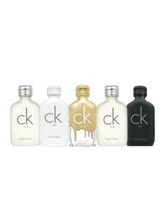 طقم ديلوكس ترافيل كوليكشن مكون من 5 قطع من CK One EDT 10 Ml, All EDT 10 Ml, One Gold EDT 10 Ml, One EDP 10 Ml, Be EDT 10ملليلتر
