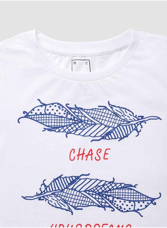 Neon Boys Crew Neck Short Sleeve T-Shirt White  - Image 3