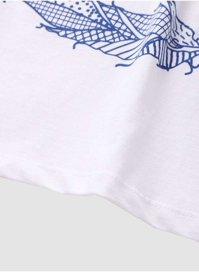 Neon Boys Crew Neck Short Sleeve T-Shirt White  - Image 4