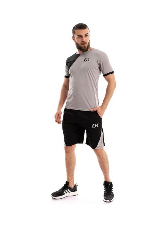 Caesar - Sport Tshirt With Short Set   Considered One Of The Best Fabrics Grey - Image 1