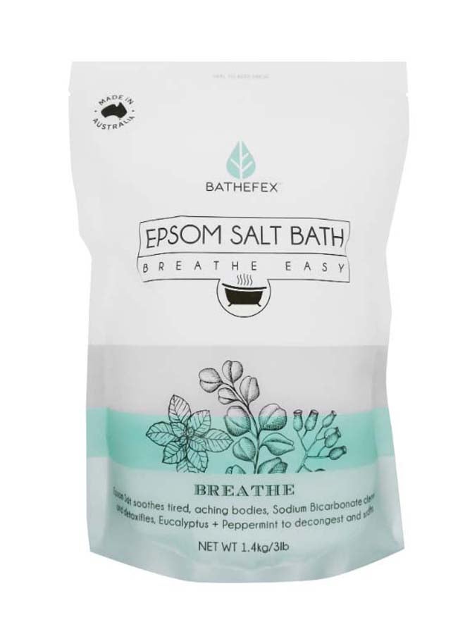 Bathefex Epsom Salt Bath Breathe Easy White 1400grams  - Image 1