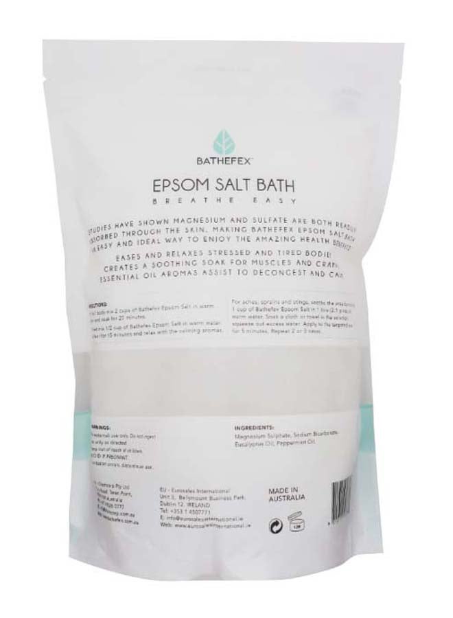 Bathefex Epsom Salt Bath Breathe Easy White 1400grams  - Image 2