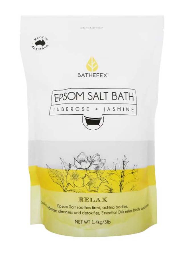 Bathefex Epsom Salt Bath Tuberose & Jasmine White 1400grams  - Image 1