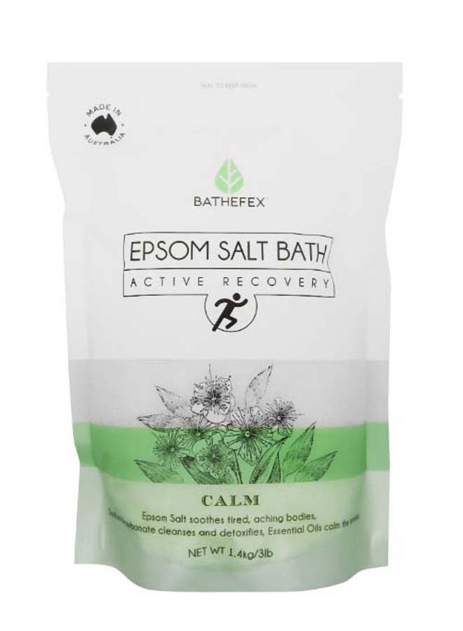 Bathefex Epsom Salt Bath Active Recovery White 1400grams  - Image 1
