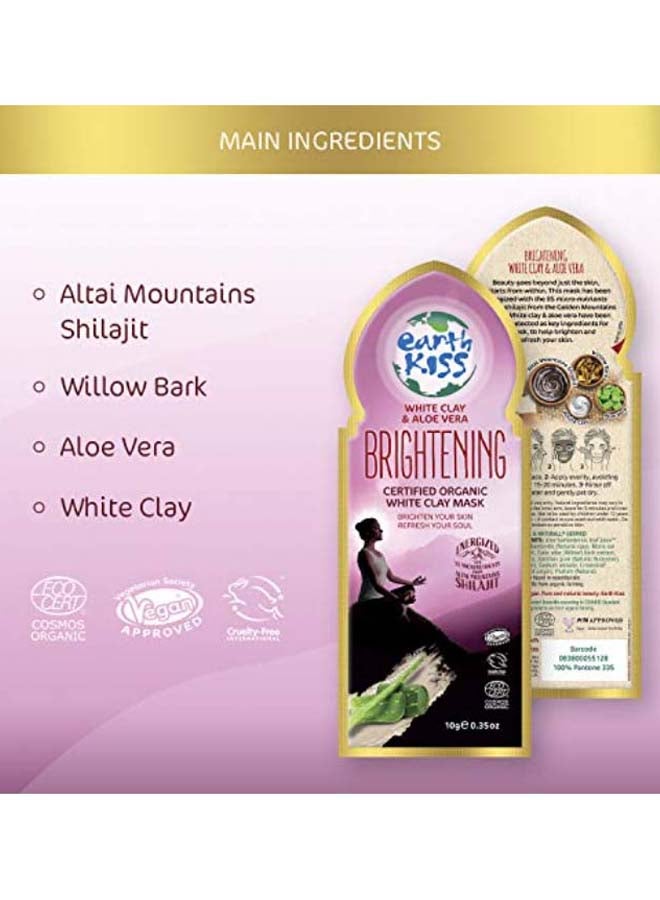 EARTH KISS Brightening Certified Organic White Clay Mask 10grams  - Image 3