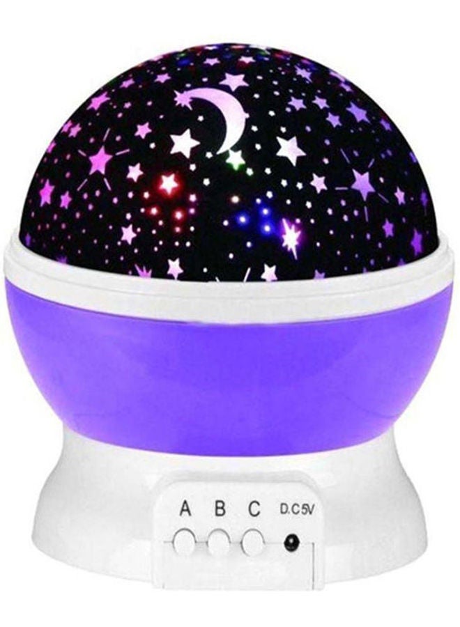 مصباح LED لجهاز عرض ليلي دوار أرجواني 15*13سم - Image 1