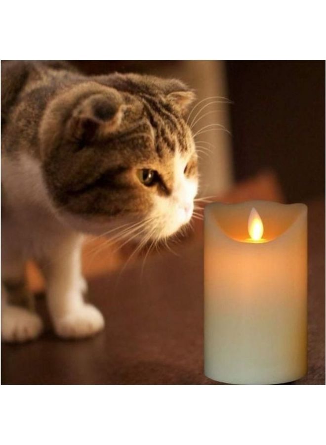 4-Piece Led Flameless Candle With Remote Control Orange 4*5*6inch  - Image 4